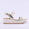 Women Repo Weave Wedge Sandal - Gold