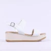 Women Repo Weave Wedge Sandal - White