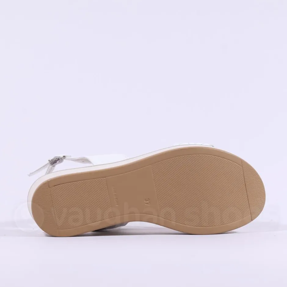 Women Repo Weave Wedge Sandal - White
