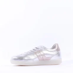 Women Gabor West Gumsole Laced Trainer - Metallic Combi