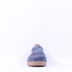 Women Gabor West Gumsole Laced Trainer - Blue Suede