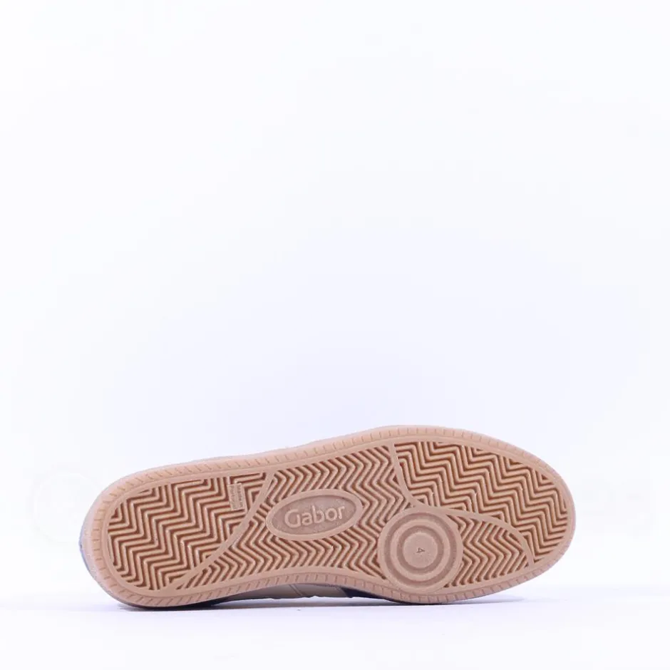 Women Gabor West Gumsole Laced Trainer - Blue Suede