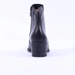 Women Paul Green Western Block Heel Ankle Boot - Black Soft Leather