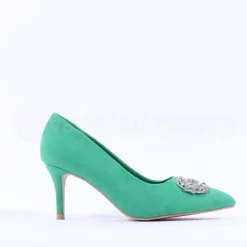 Women Sorento Woodland Classic Brooch Heel - Green