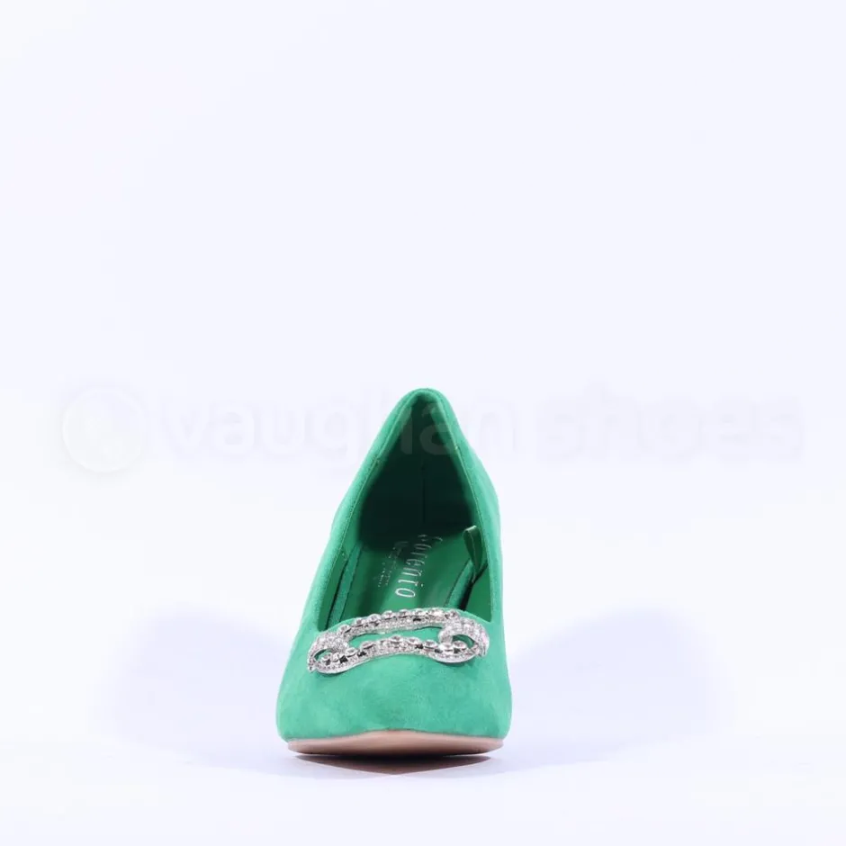 Women Sorento Woodland Classic Brooch Heel - Green