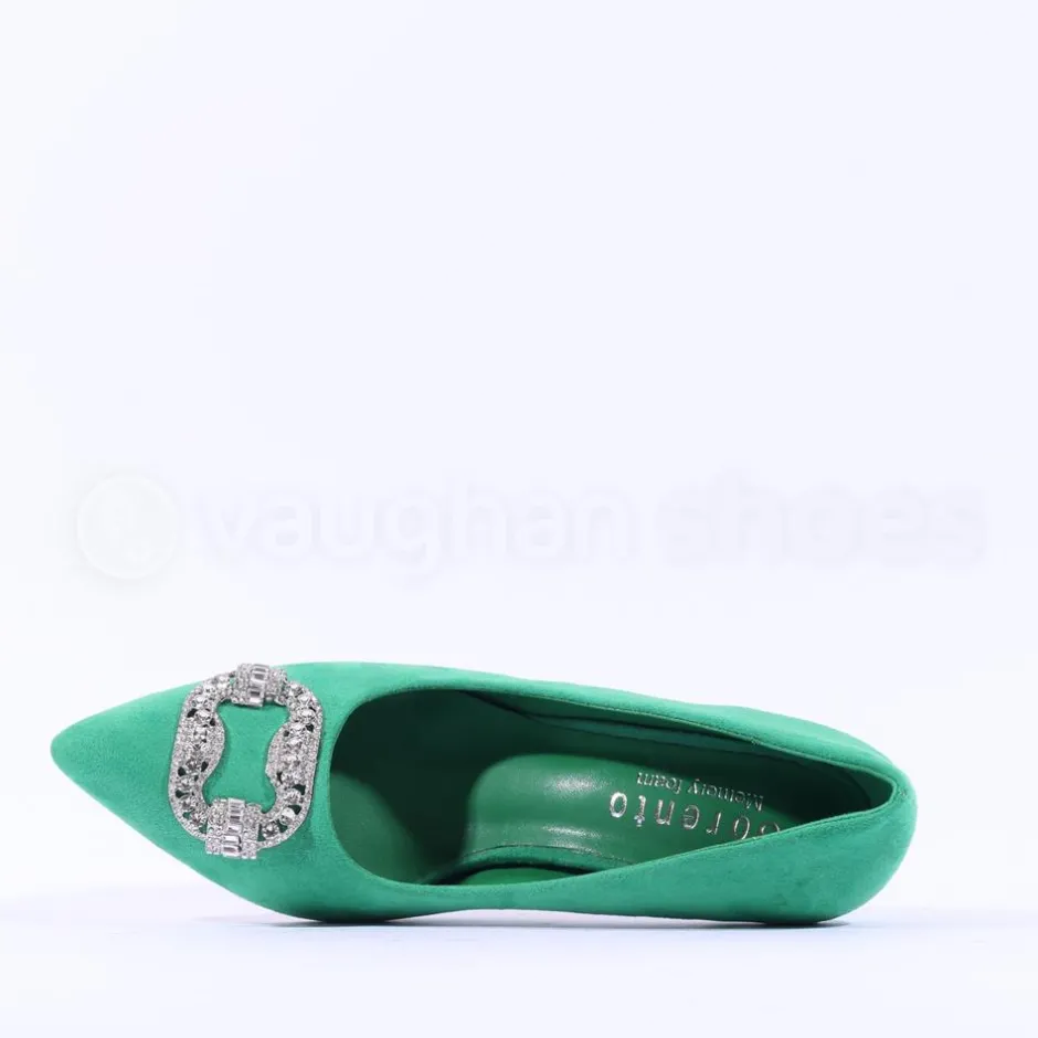 Women Sorento Woodland Classic Brooch Heel - Green