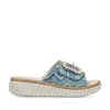 Women Rieker Woven Buckle Detail Mule Sandal - Multi