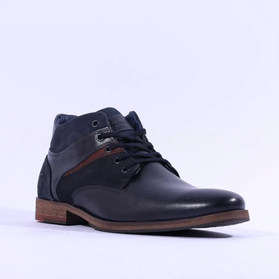 Tommy Bowe X Hume Laced Mid Boot - Navy Leather