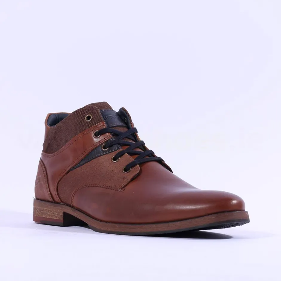 Tommy Bowe X Hume Laced Mid Boot - Tan Leather