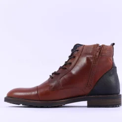 Tommy Bowe X Kolbe Laced Toe Cap Boot - Cognac Leather