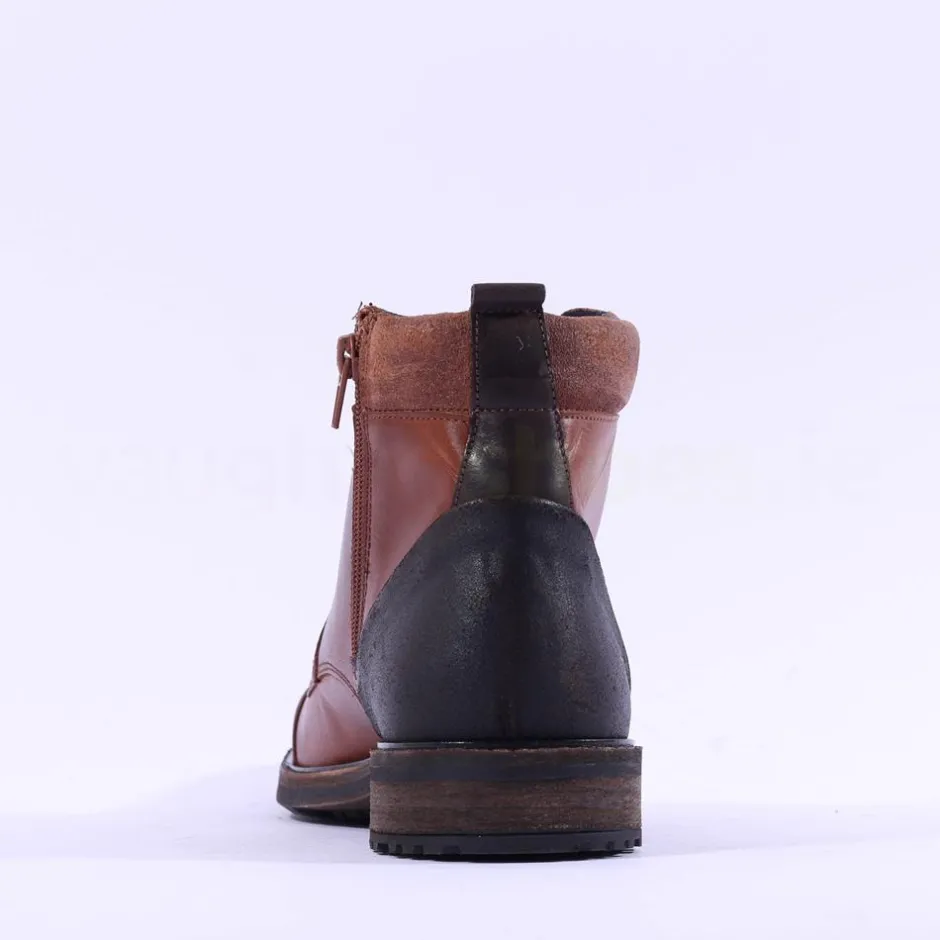 Tommy Bowe X Kolbe Laced Toe Cap Boot - Cognac Leather