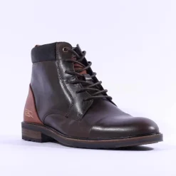Tommy Bowe X Kolbe Laced Toe Cap Boot - Dark Brown Leather