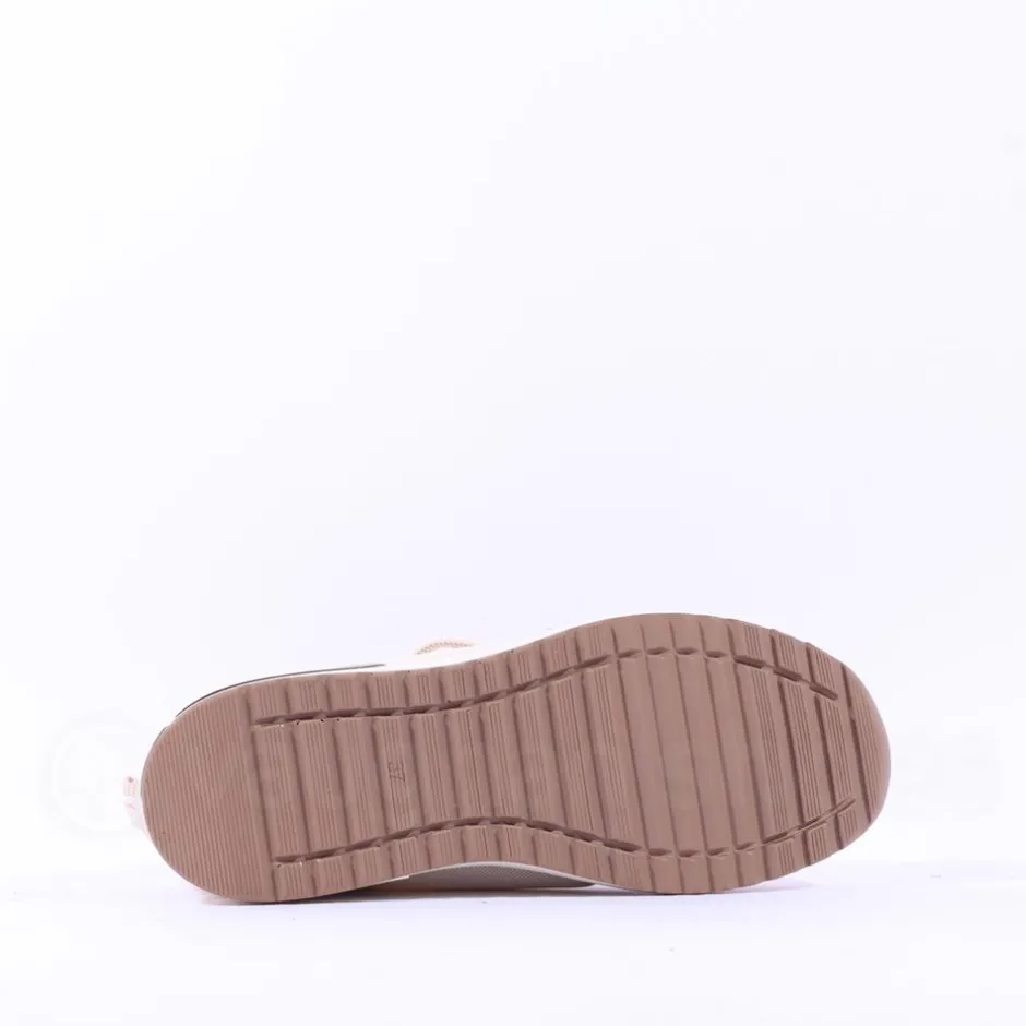 Women Marco Tozzi Yumina Sidezip Wedge Trainer - Cream Combi