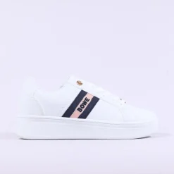 Women Tommy Bowe Ladies Zago Platform Trainer - White Pink