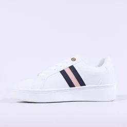 Women Tommy Bowe Ladies Zago Platform Trainer - White Pink
