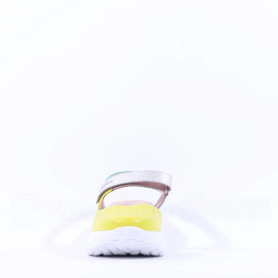 Women Wonders Zaire Velcro Strap Curvy Sandal - Cyber