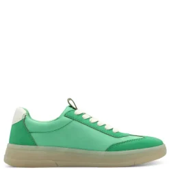 Women Jana Zango Gum Sole Twin Stripe Trainer - Green Combi