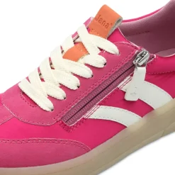 Women Jana Zango Gum Sole Twin Stripe Trainer - Fuchsia Combi