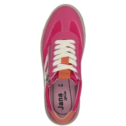 Women Jana Zango Gum Sole Twin Stripe Trainer - Fuchsia Combi