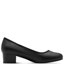 Women Jana Zatoro Block Heel Court Shoe - Black