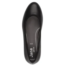 Women Jana Zatoro Block Heel Court Shoe - Black