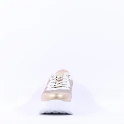 Women Wonders Zenit Nylon Bungee Trainer - Gold Combination