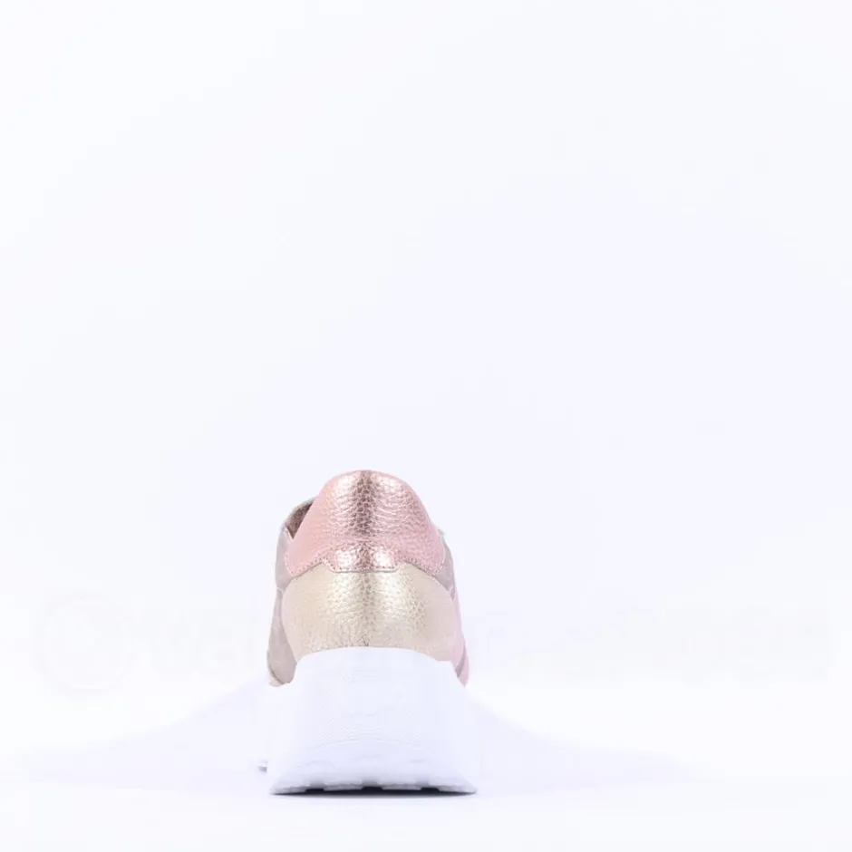 Women Wonders Zenit Nylon Bungee Trainer - Gold Combination
