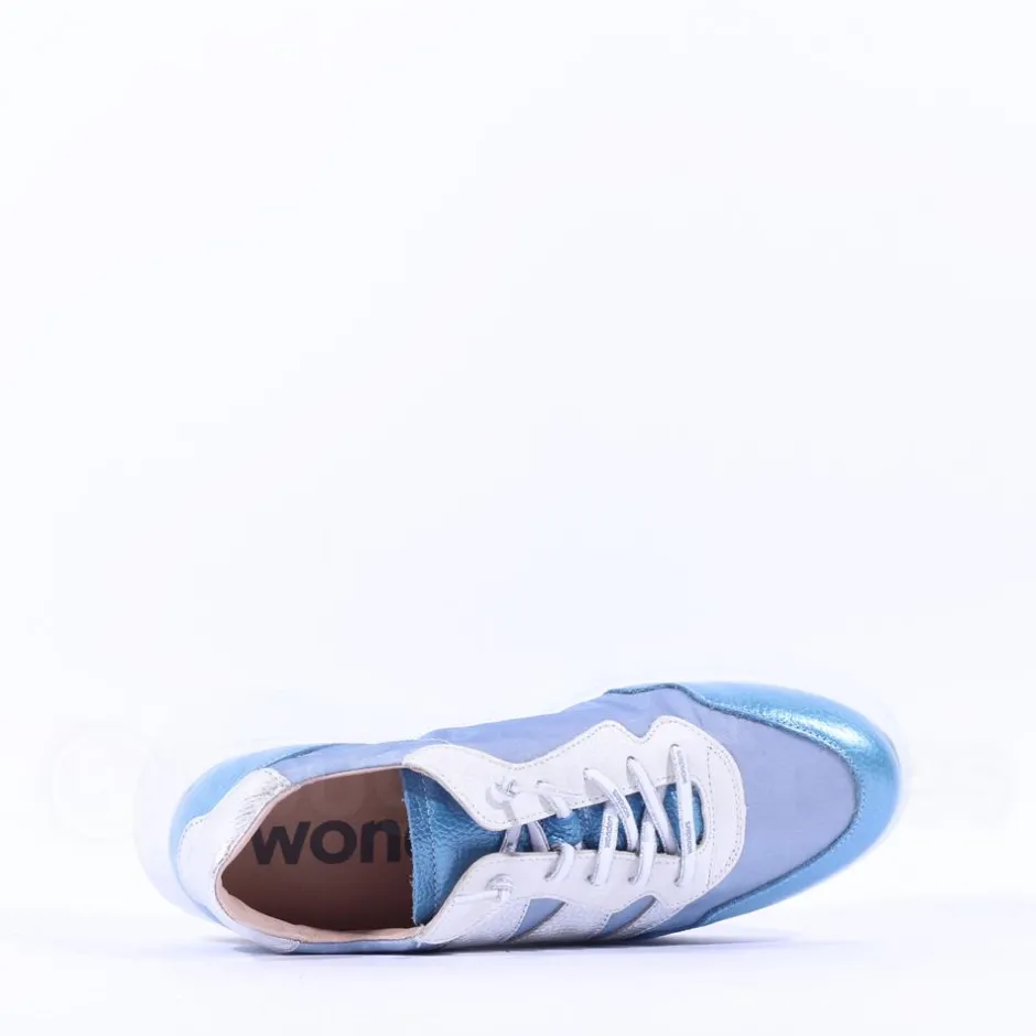 Women Wonders Zenit Nylon Bungee Trainer - Blue Combination