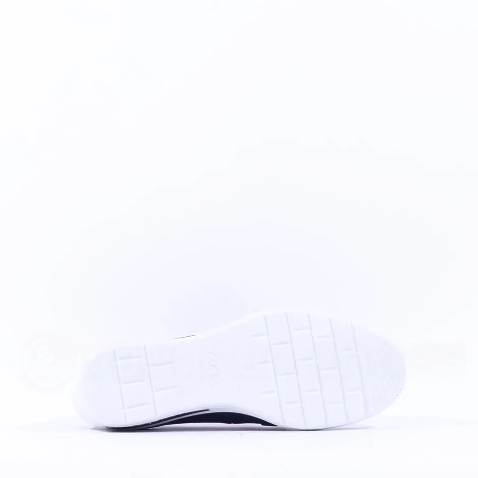 Women Ara Zurich 2.0 Link Slip On Wedge - White Navy Red