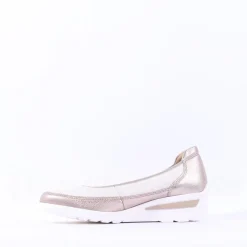 Women Ara Zurich 2.0 Wedge Slip On - Cream Gold