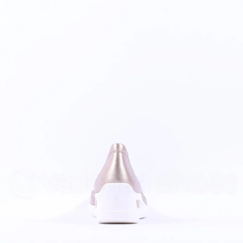Women Ara Zurich 2.0 Wedge Slip On - Cream Gold