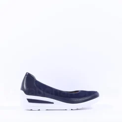 Women Ara Zurich 2.0 Wedge Slip On - Navy Leather