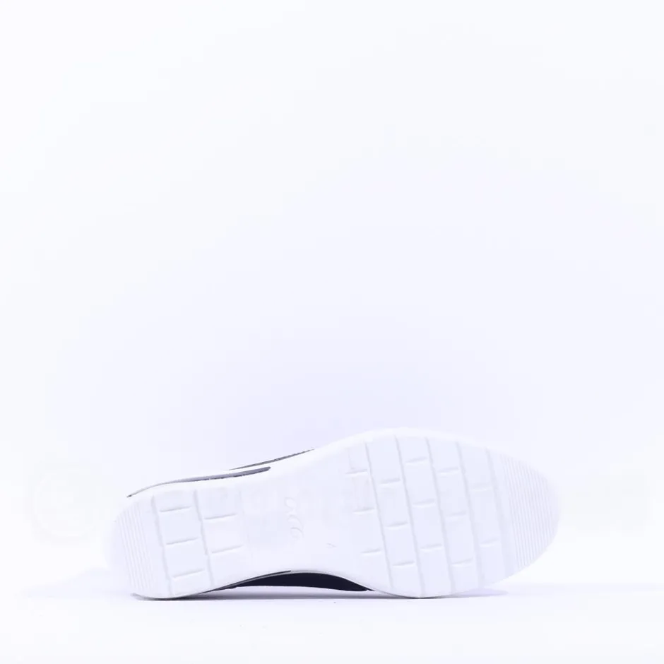 Women Ara Zurich 2.0 Wedge Slip On - Navy Leather