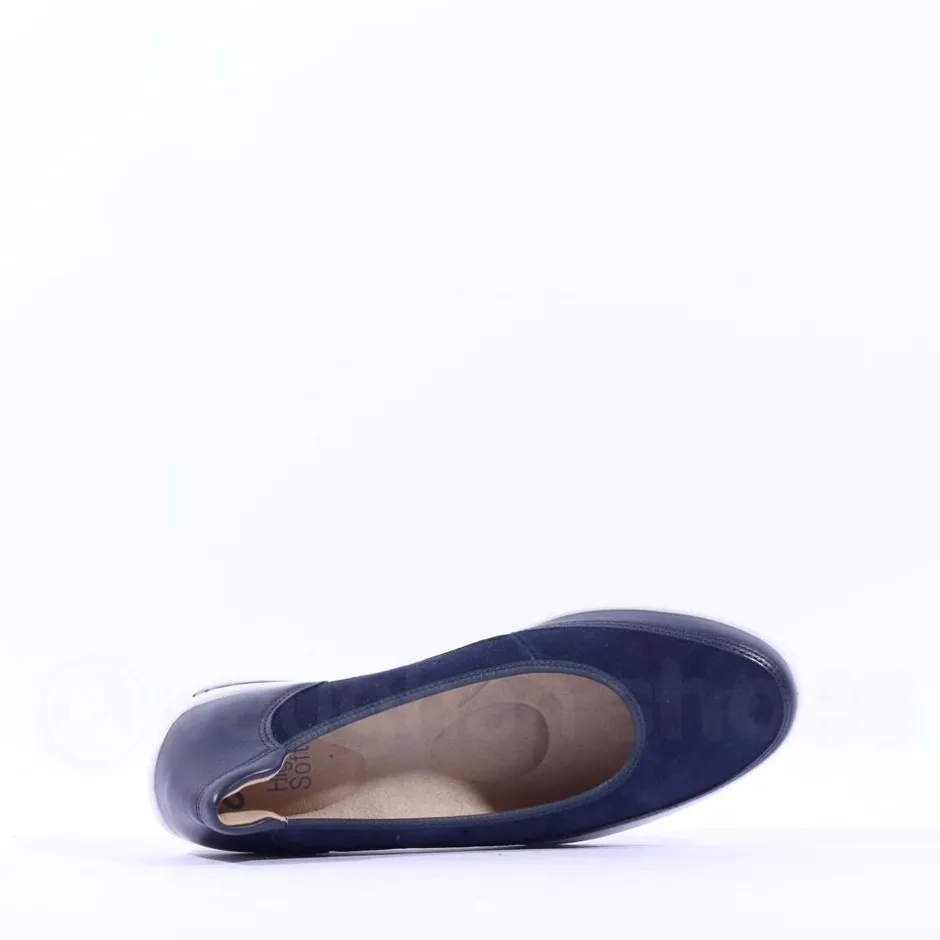 Women Ara Zurich 2.0 Wedge Slip On - Navy Leather