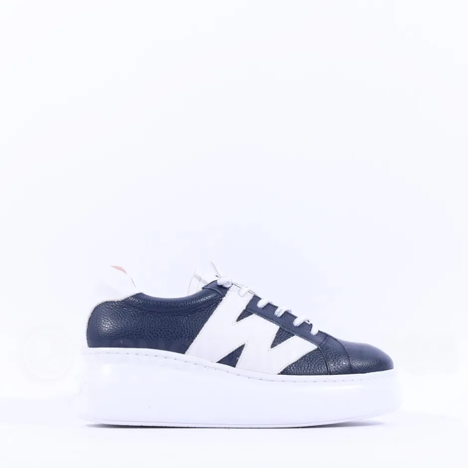 Women Wonders Zurich Curvy Sole W Trainer - Navy Leather