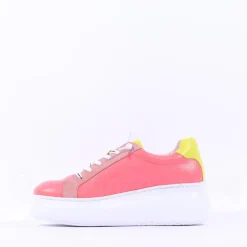 Women Wonders Zurich Curvy Sole W Trainer - Coral Leather