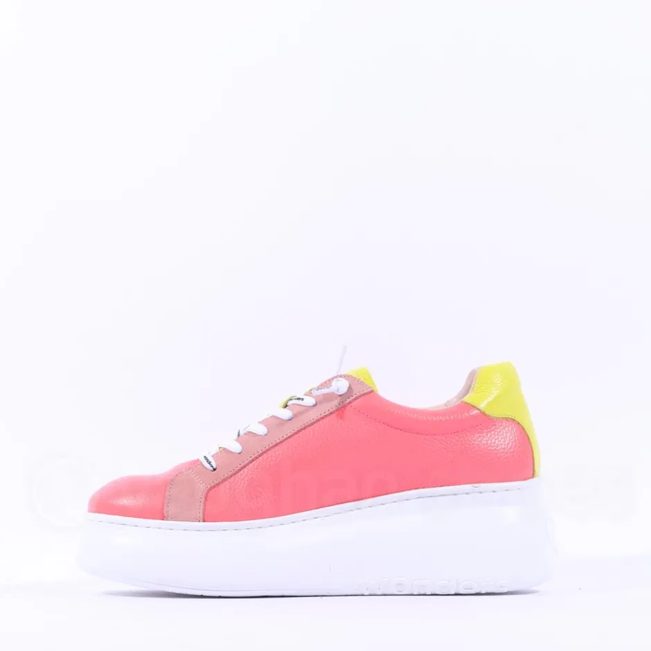 Women Wonders Zurich Curvy Sole W Trainer - Coral Leather