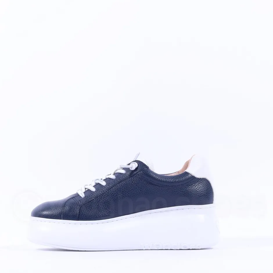 Women Wonders Zurich Curvy Sole W Trainer - Navy Leather
