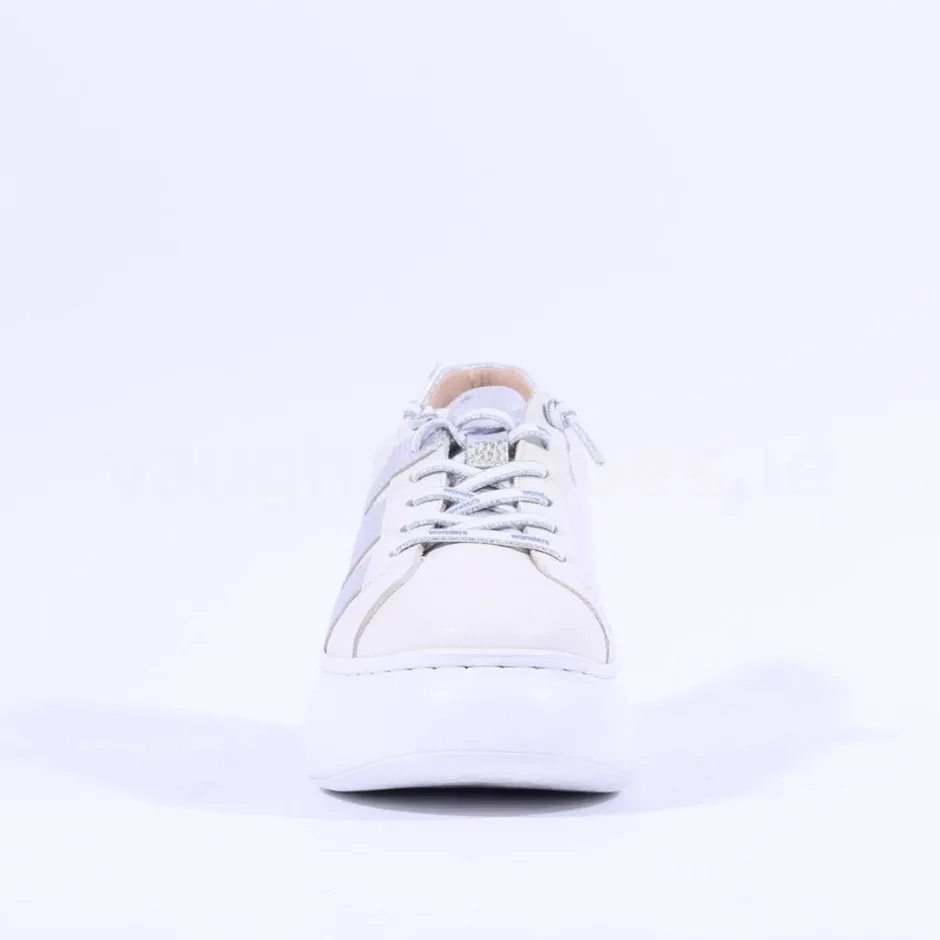 Women Wonders Zurich Curvy Sole W Trainer - White Silver Leather