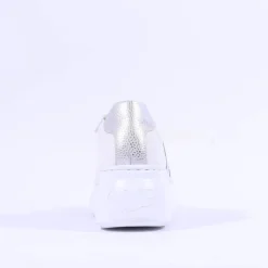 Women Wonders Zurich Curvy Sole W Trainer - White Silver Leather