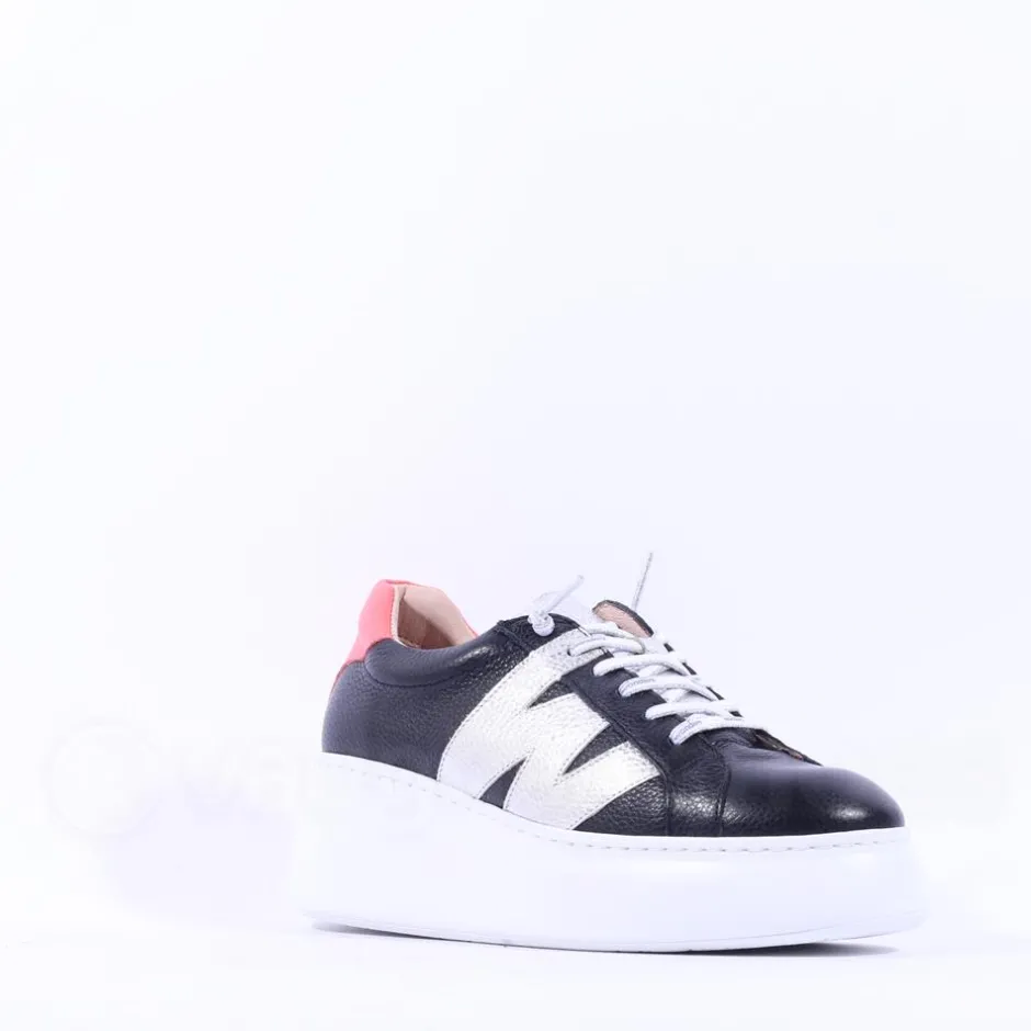 Women Wonders Zurich Curvy Sole W Trainer - Black Coral
